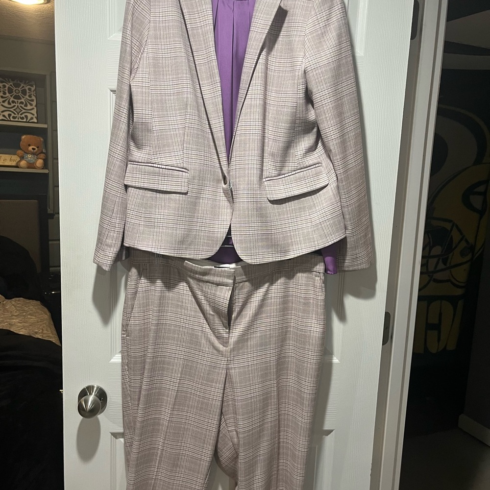 Any Taylor plaid business suit